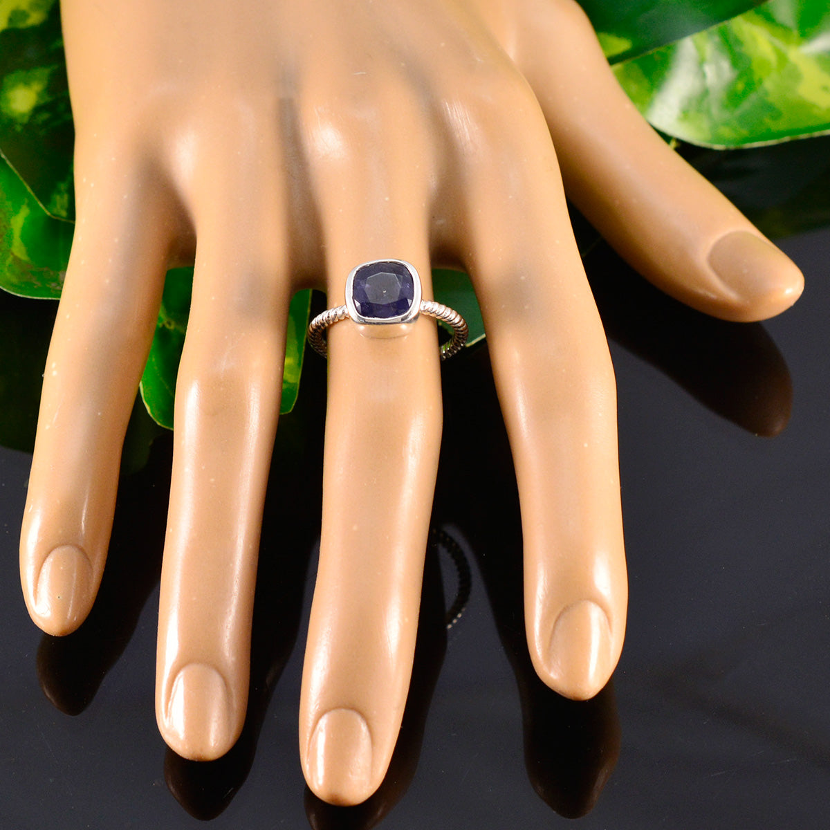 Harper Modern Blue Solitaire Ring