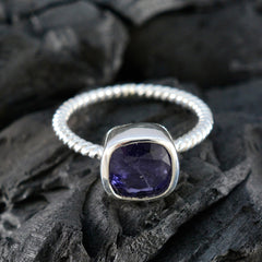 Harper Modern Blue Solitaire Ring