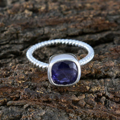 Harper Modern Blue Solitaire Ring