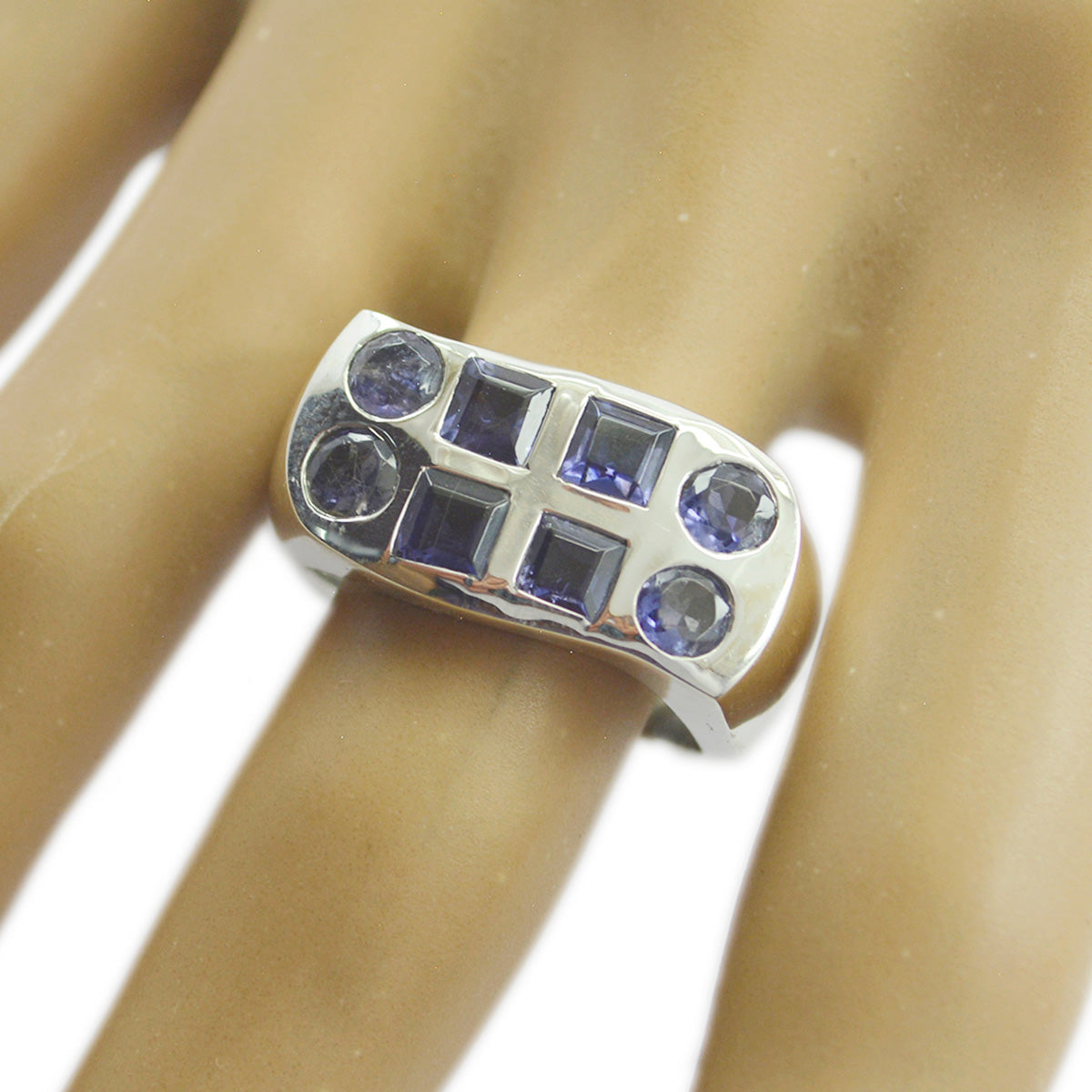 Olivia Artisan Blue octa Ring