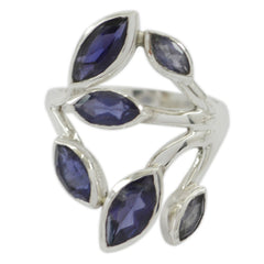 Natalia Leafy Blue Hexa Ring Iolite Blue
