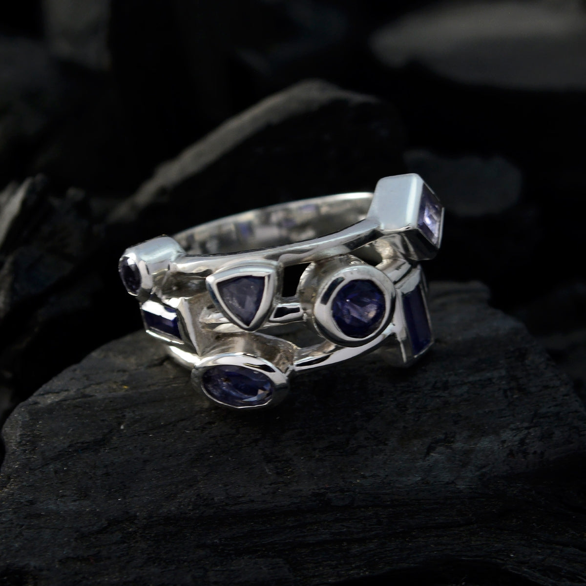 Alejandra Trendy Blue Trilogy Ring