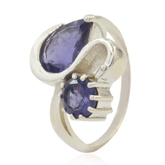 Aaliyah Feminine Blue Toi et Moi Ring