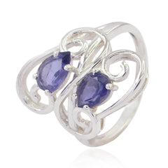 Aisha Modern Blue Toi et Moi Ring