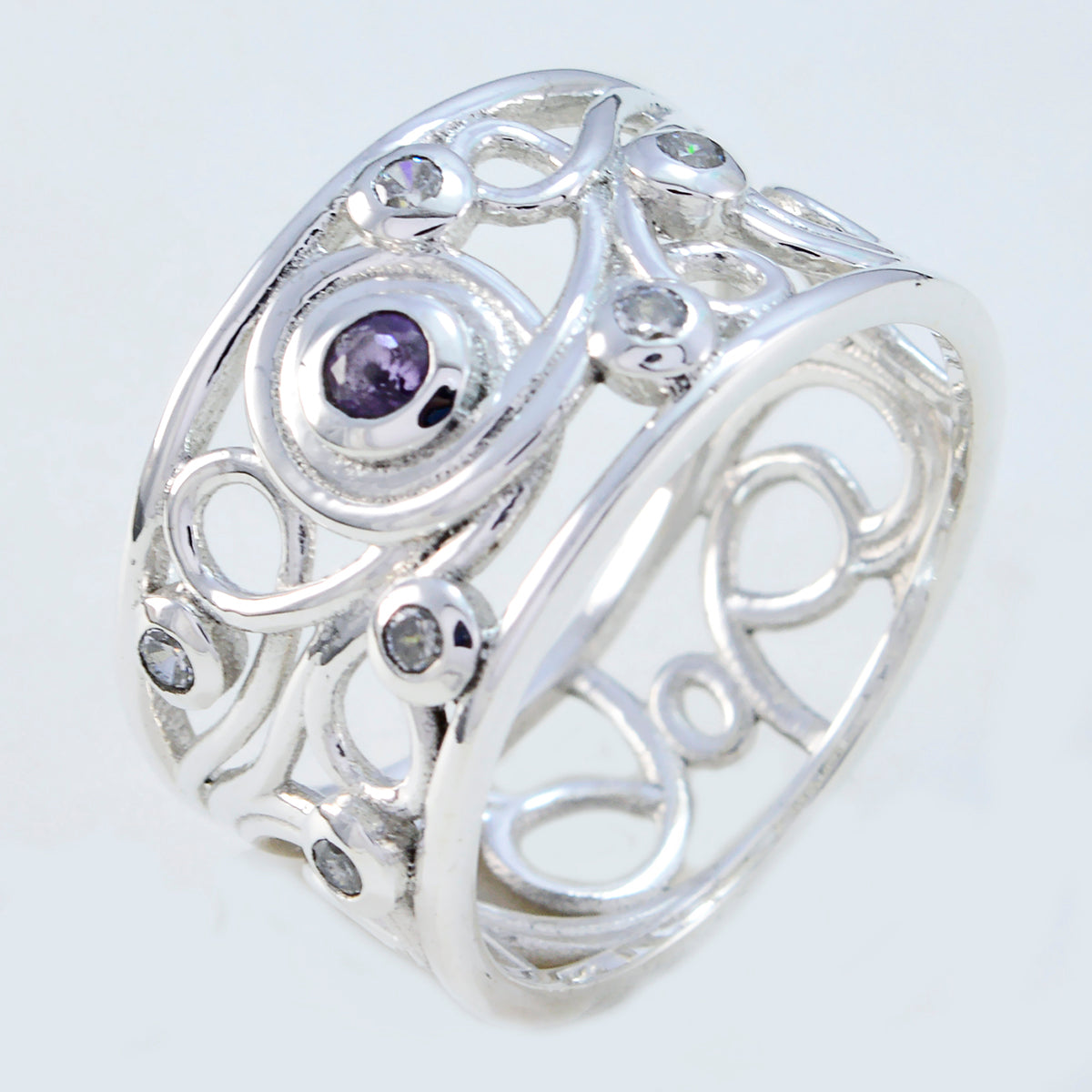 Dayana Bubble Blue multiple Ring
