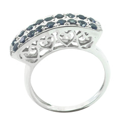 Nisa Luxurious Blue multiple Ring