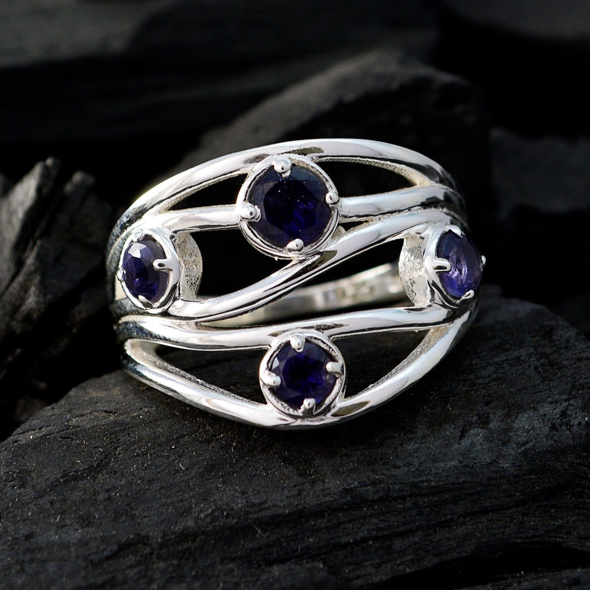 Siti Abstract Blue quarter Ring