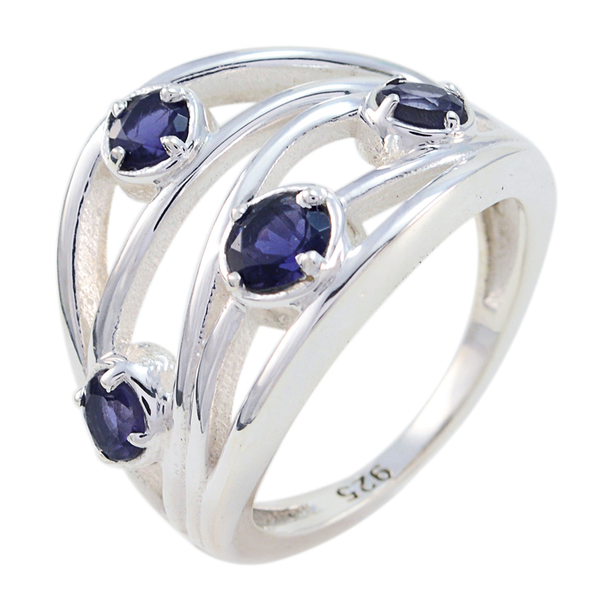 Siti Abstract Blue quarter Ring