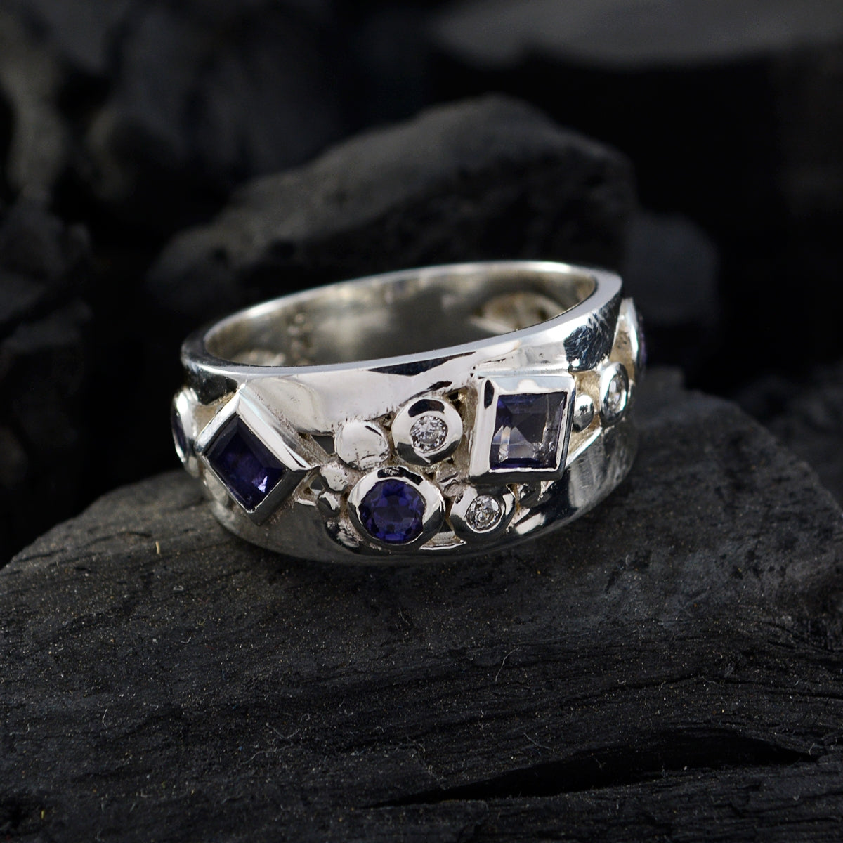 Lucia Abstract Blue Trilogy Ring