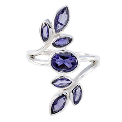 Marie Leafy Blue Hepta Ring Iolite Blue