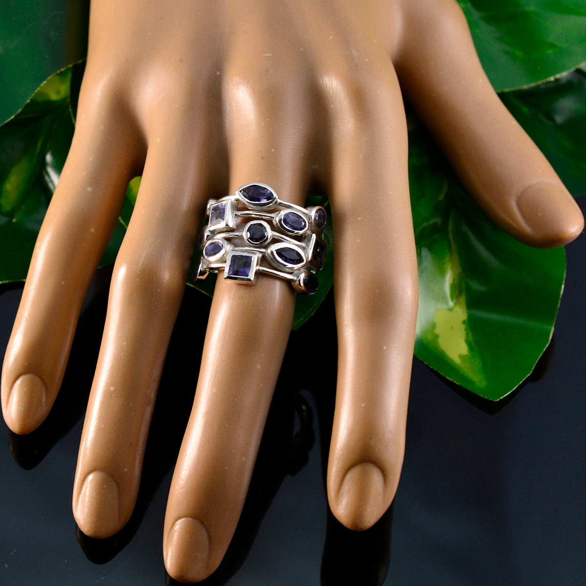 Siti Modern Blue multiple Ring