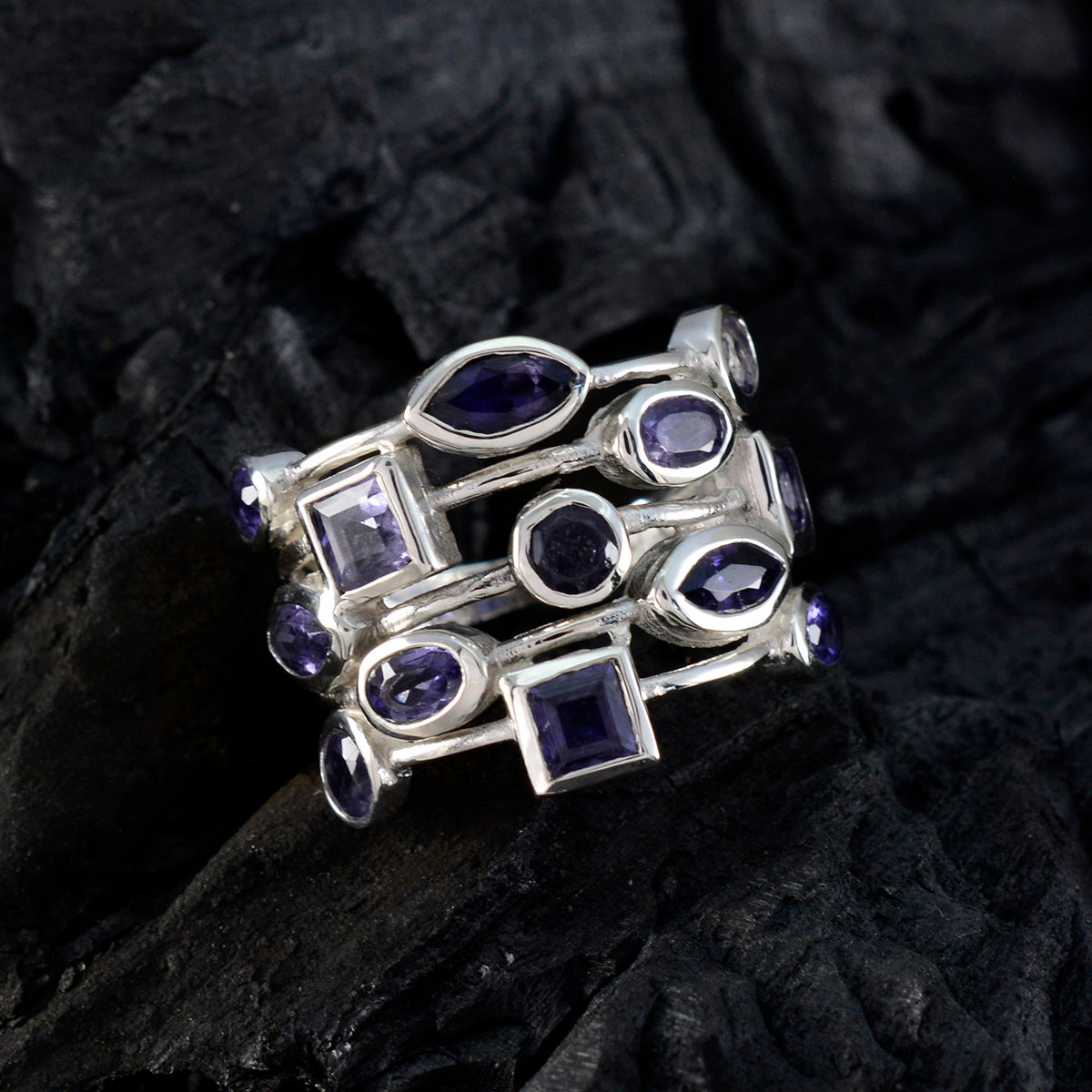 Siti Modern Blue multiple Ring