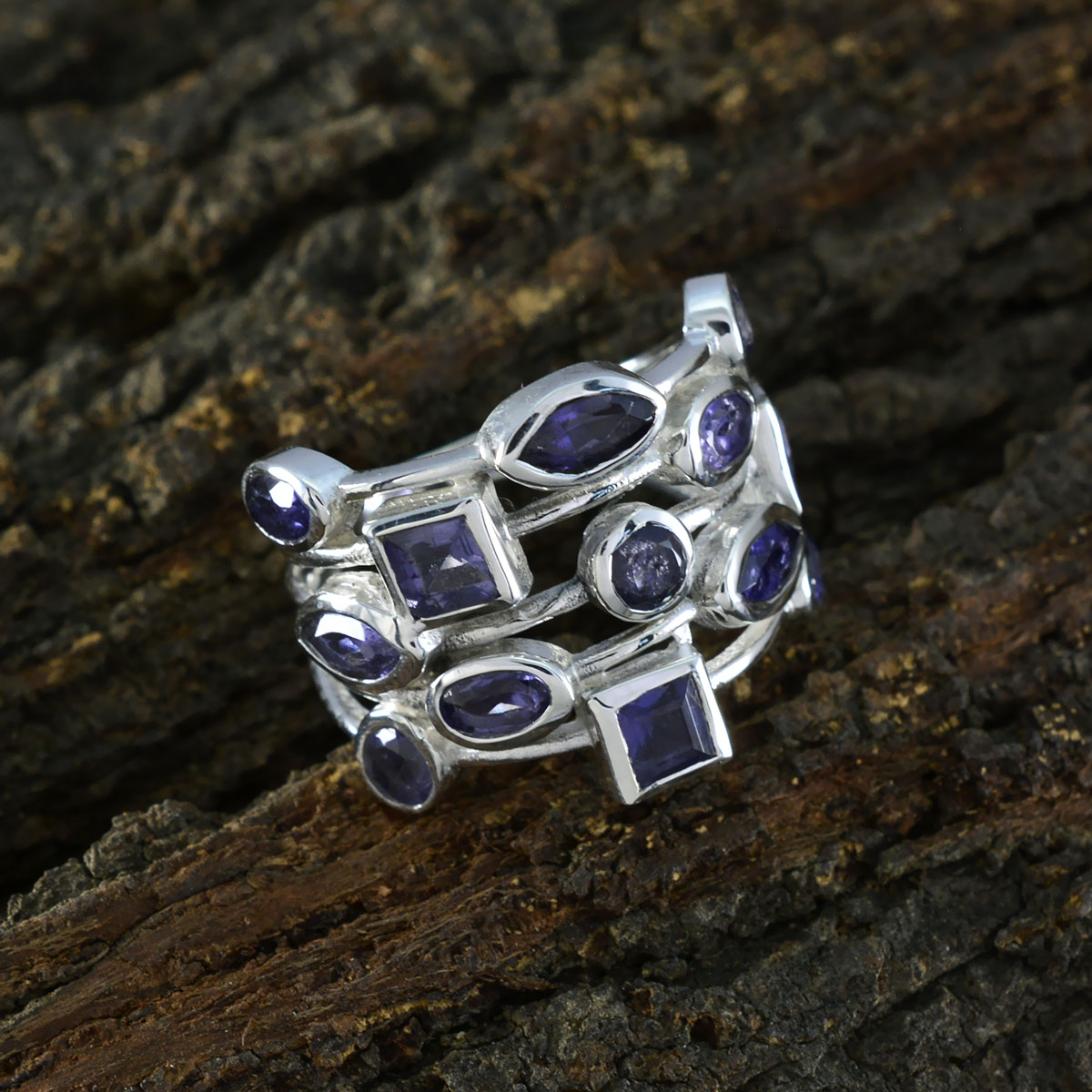 Siti Modern Blue multiple Ring
