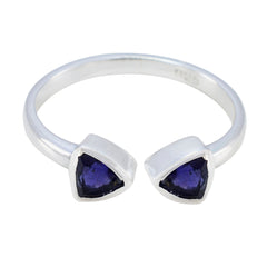 Soo-jin Modern Blue Toi et Moi Ring Iolite Blue