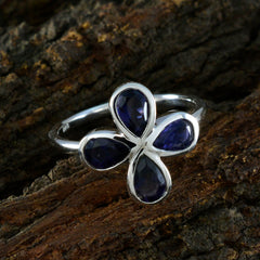 Nella Floral Blue quarter Ring