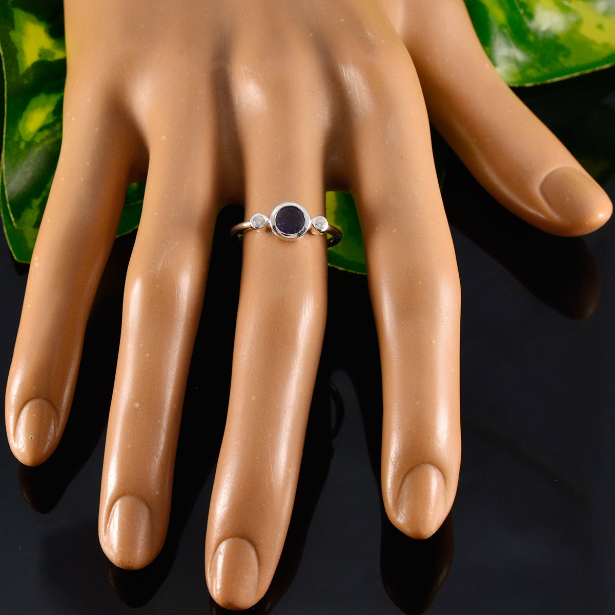 Sakura Abstract Blue Trilogy Ring