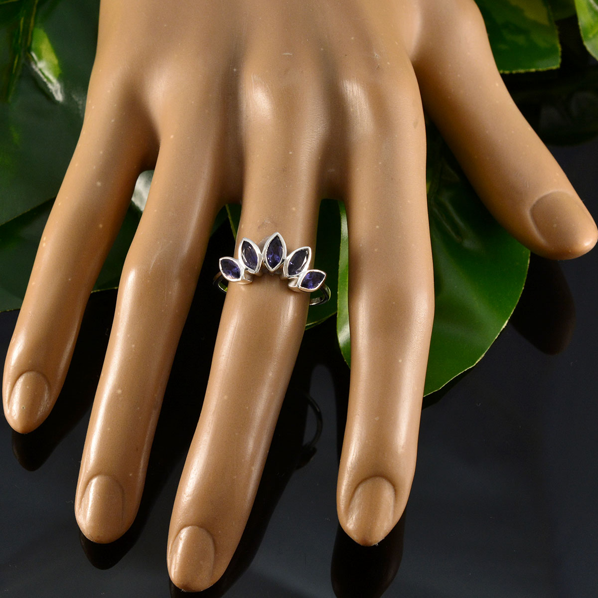 Claire crown Blue Penta Ring