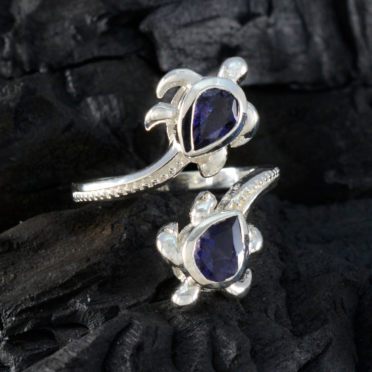 Giulia Artisan Blue Toi et Moi Ring