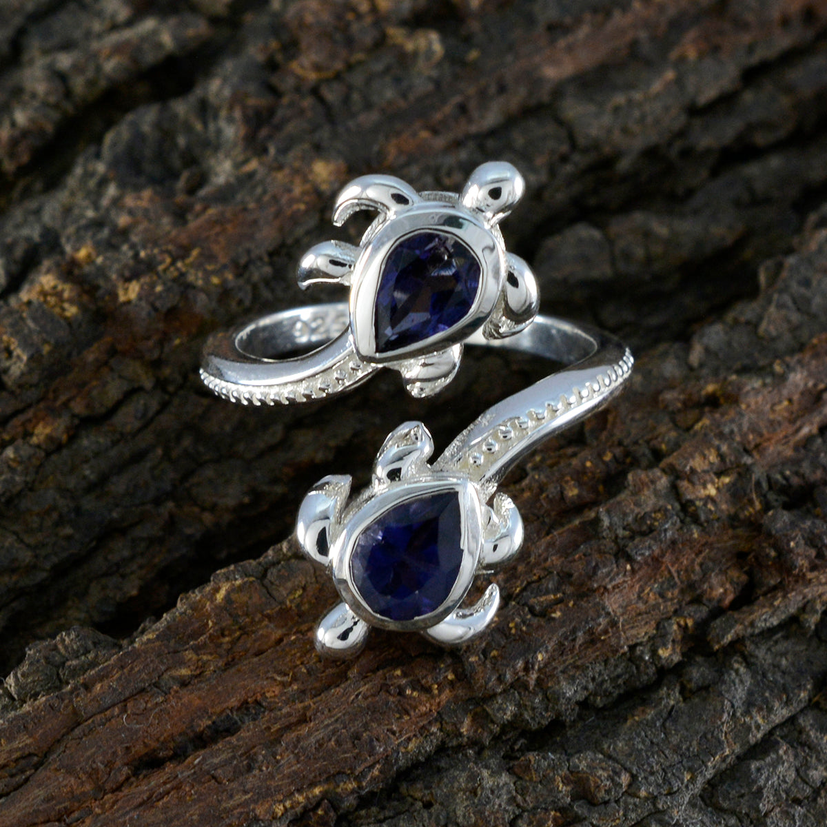 Giulia Artisan Blue Toi et Moi Ring