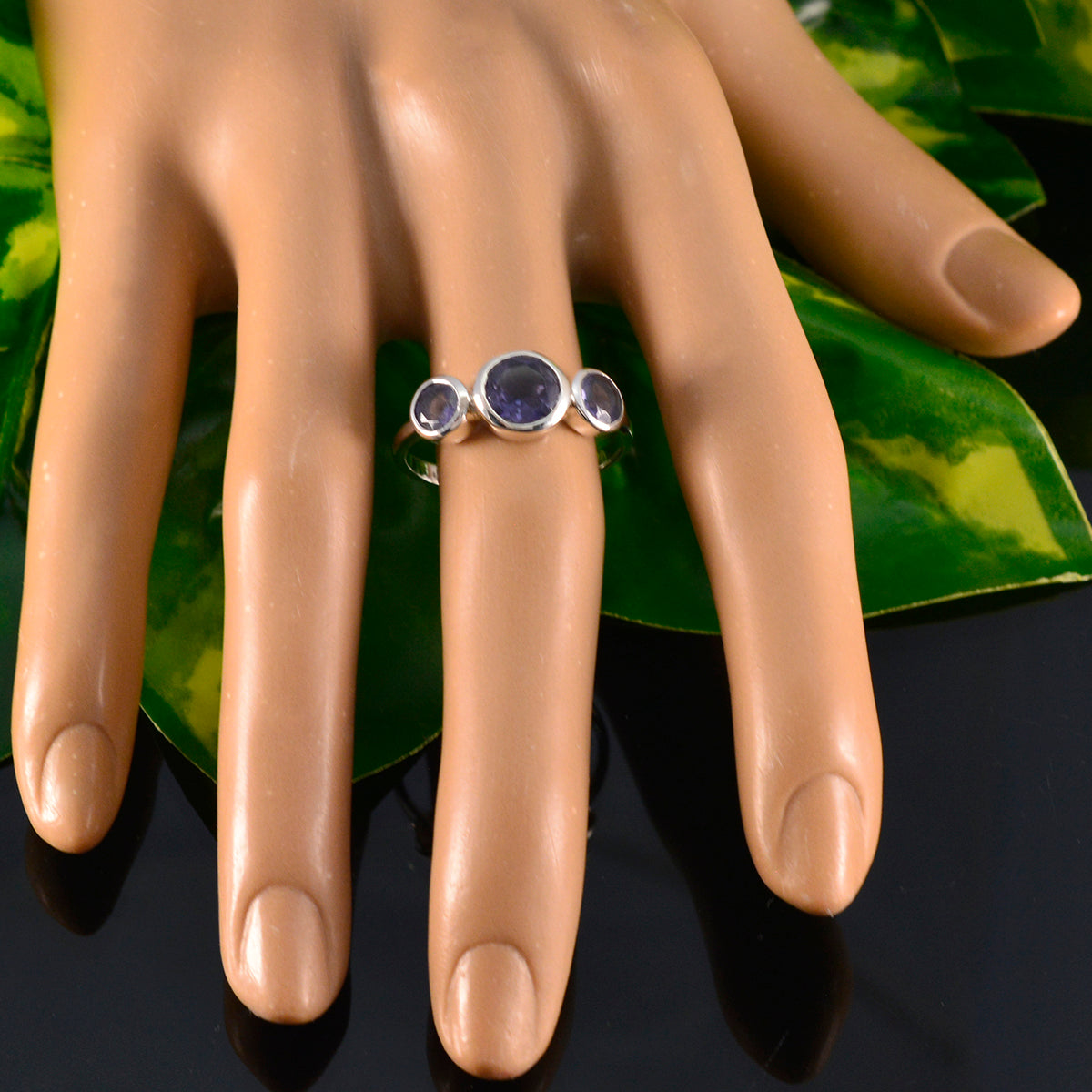 Yuna Abstract Blue Trilogy Ring