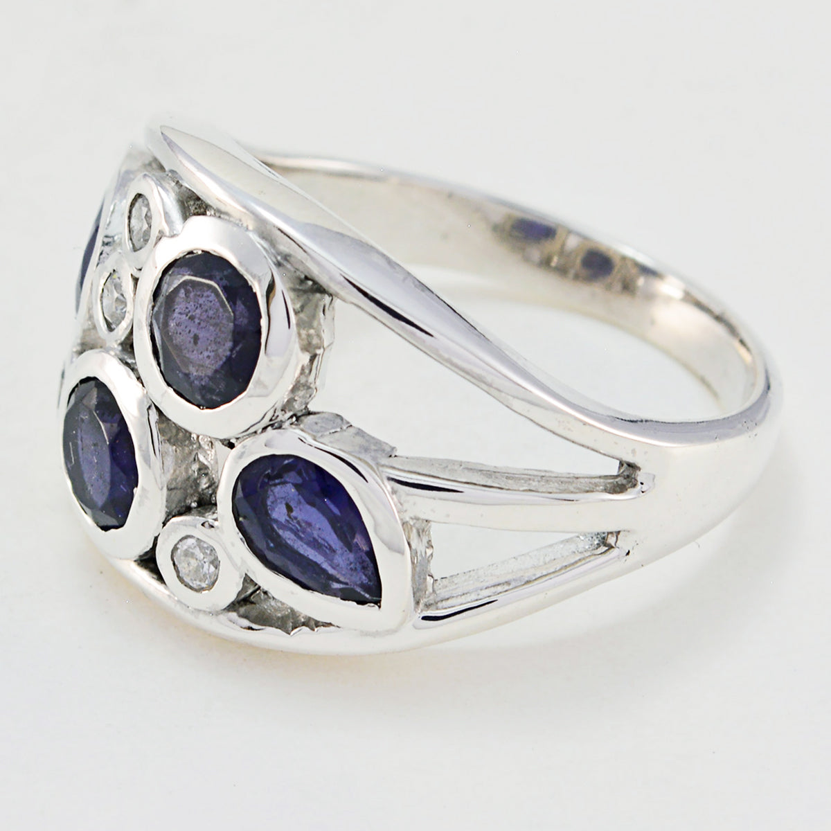 Aisha Contemporary Blue quarter Ring