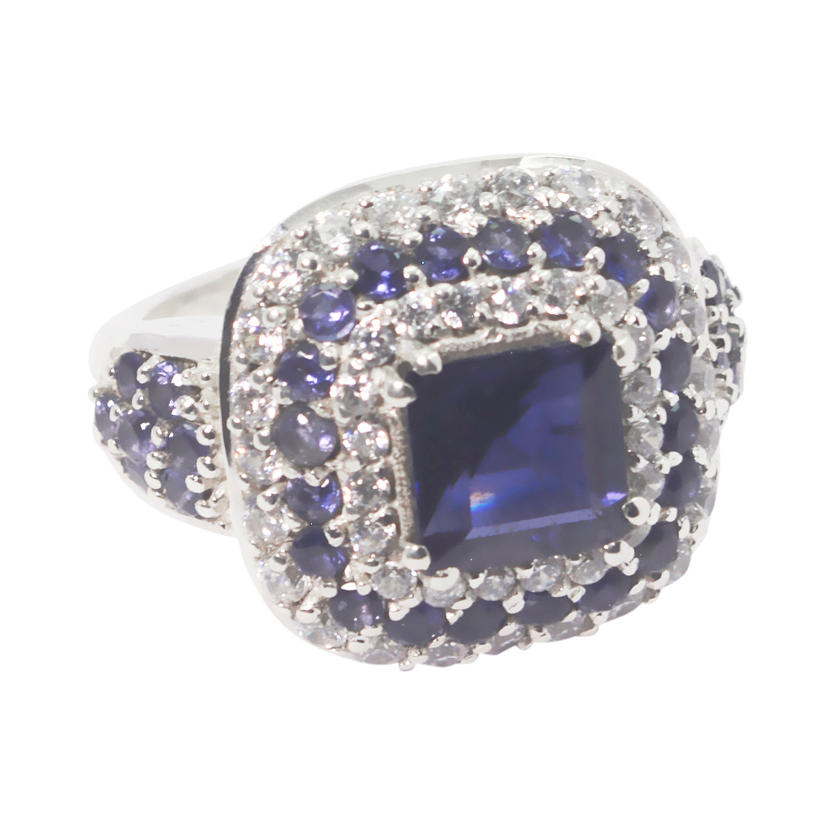 Genesis Modern Blue Halo Ring