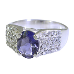 Hazel Romantic Blue Halo Ring