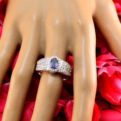 Inès Modern Blue Halo Ring