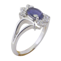 Lakshmi Abstract Blue Halo Ring