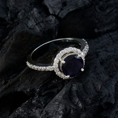 Andrea Modern Blue Halo Ring