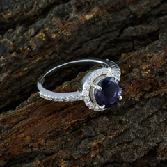Andrea Modern Blue Halo Ring