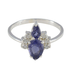 Eun-ji Romantic Blue Toi et Moi Ring Iolite Blue