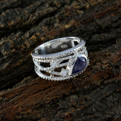 Aisha Modern Blue Halo Ring