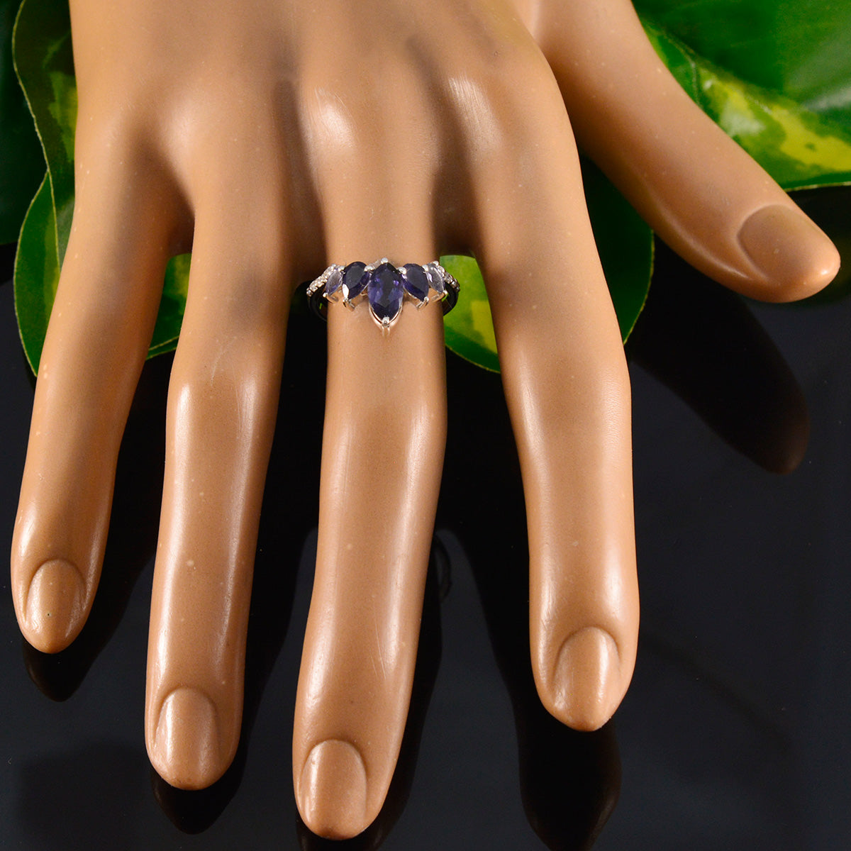 Rina crown Blue Penta Ring