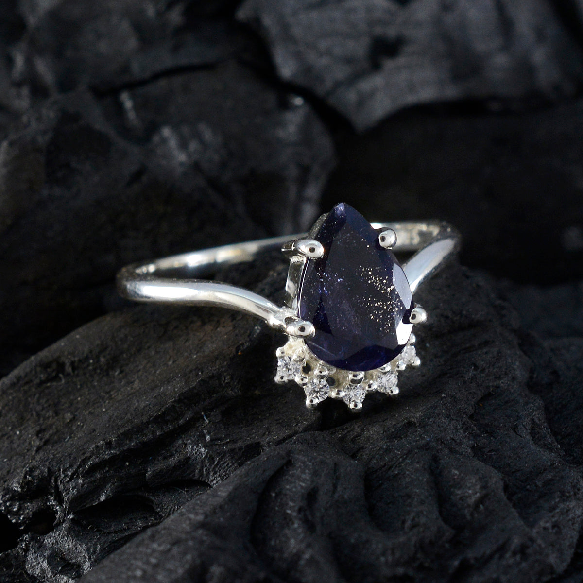 Angel Contemporary Blue Halo Ring