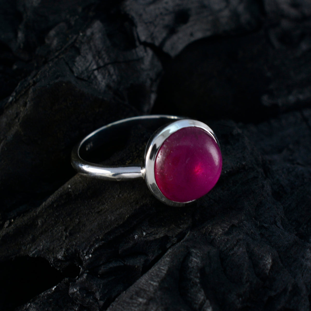 Lakshmi Abstract Red Solitaire Ring