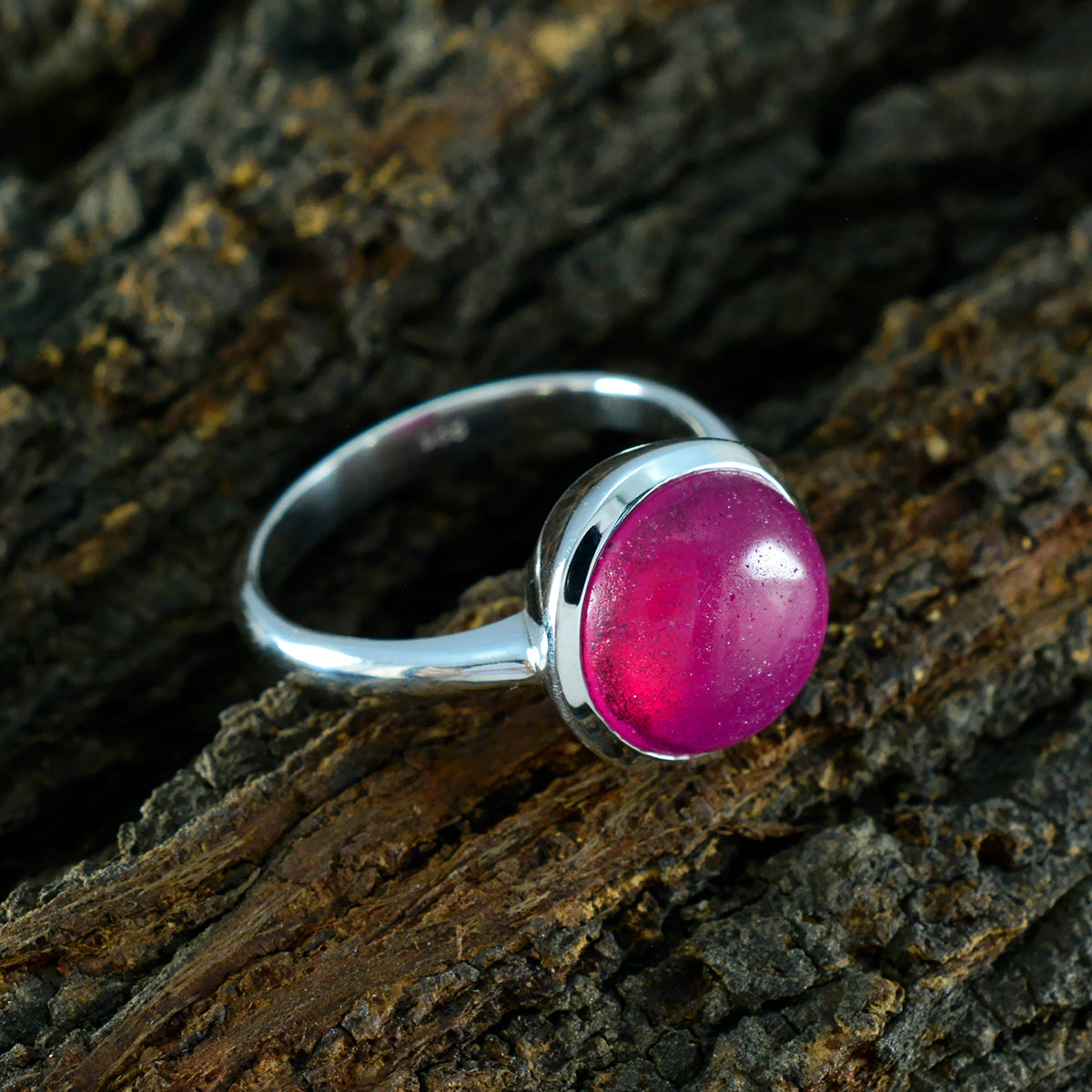 Lakshmi Abstract Red Solitaire Ring