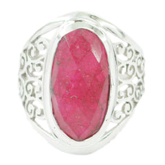 Isabelle Filigree Red Solitaire Ring Indian Ruby Red