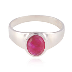 Charlotte Traditional Red Solitaire Ring