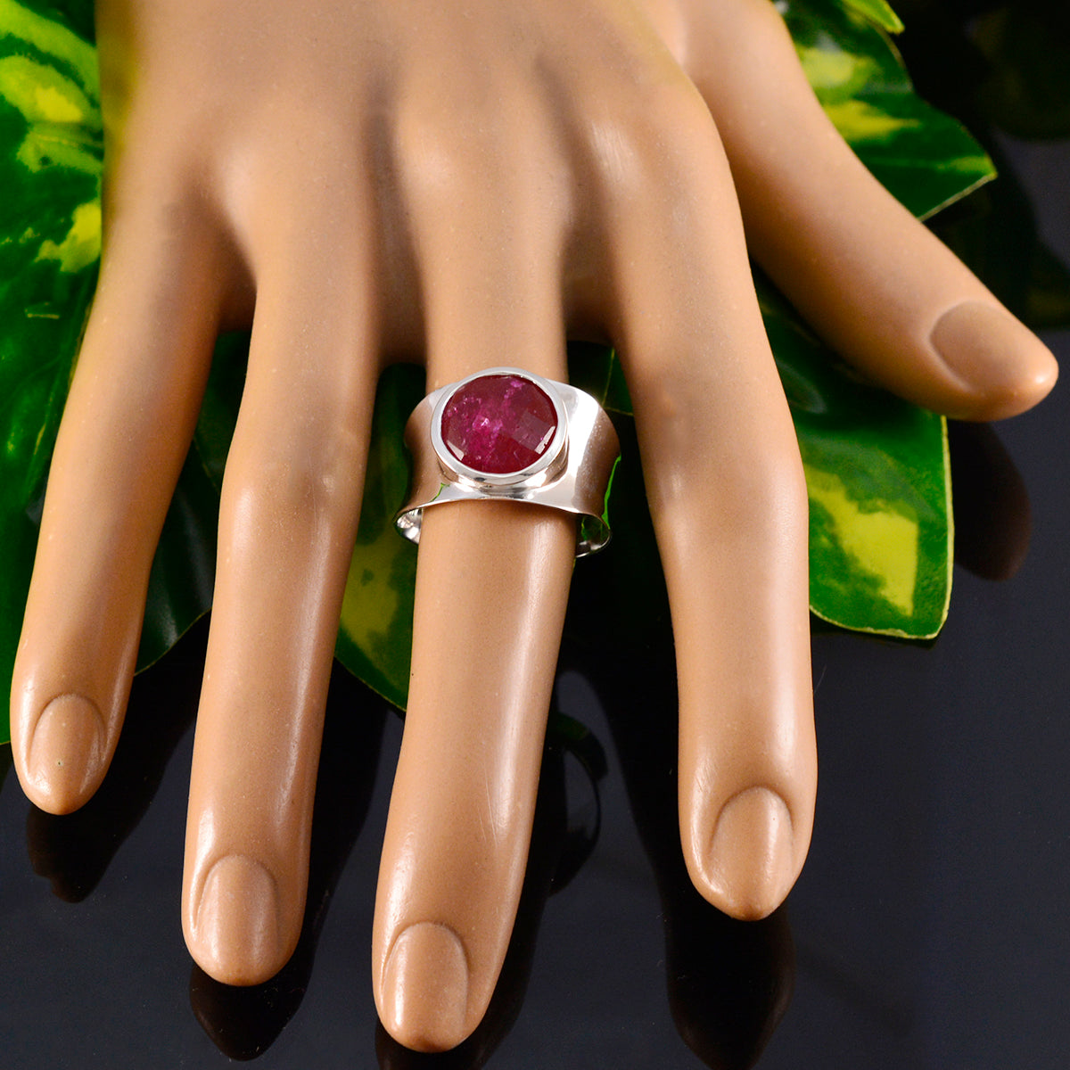 Emily Armor Red Solitaire Band