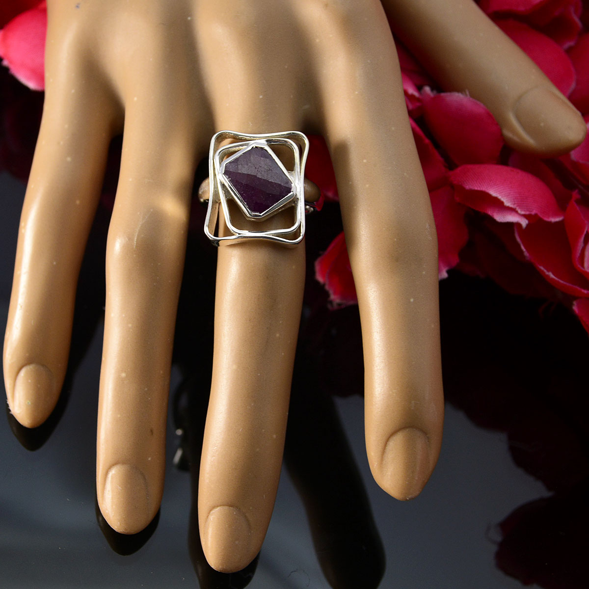 zazlle Signet Red Solitaire Ring