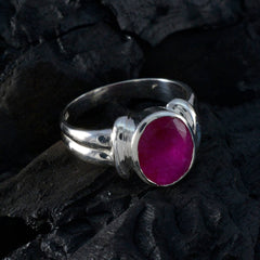 Julia Contemporary Red Solitaire Ring