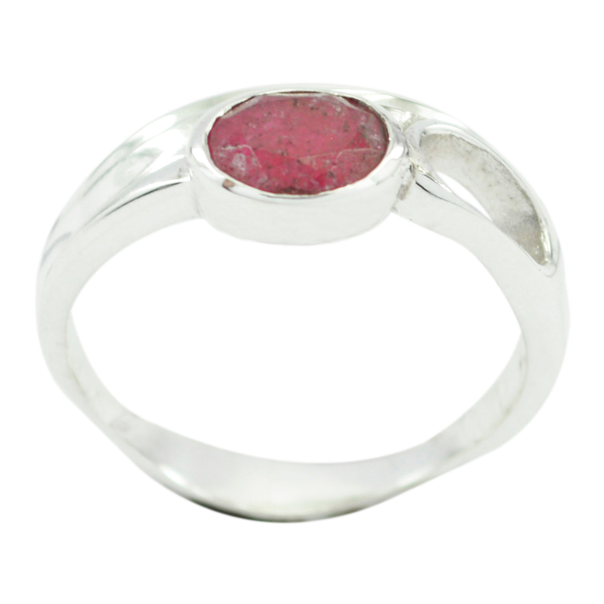 Maria Trendy Red Solitaire Ring Indian Ruby Red