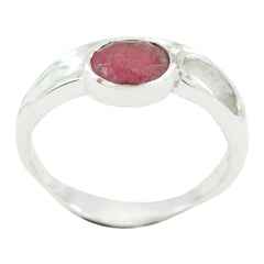 Maria Trendy Red Solitaire Ring Indian Ruby Red