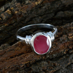 Aisha Graceful Red Solitaire Ring