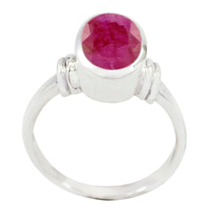 Aisha Graceful Red Solitaire Ring