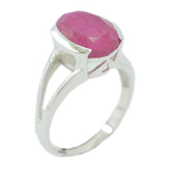 Mariana Glamorous Red Solitaire Ring Indian Ruby Red