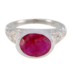 Rosa Art Deco Red Solitaire Ring