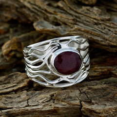 Greta Rope-Wire Red Solitaire Ring