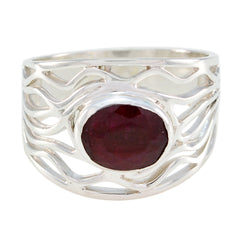 Greta Rope-Wire Red Solitaire Ring